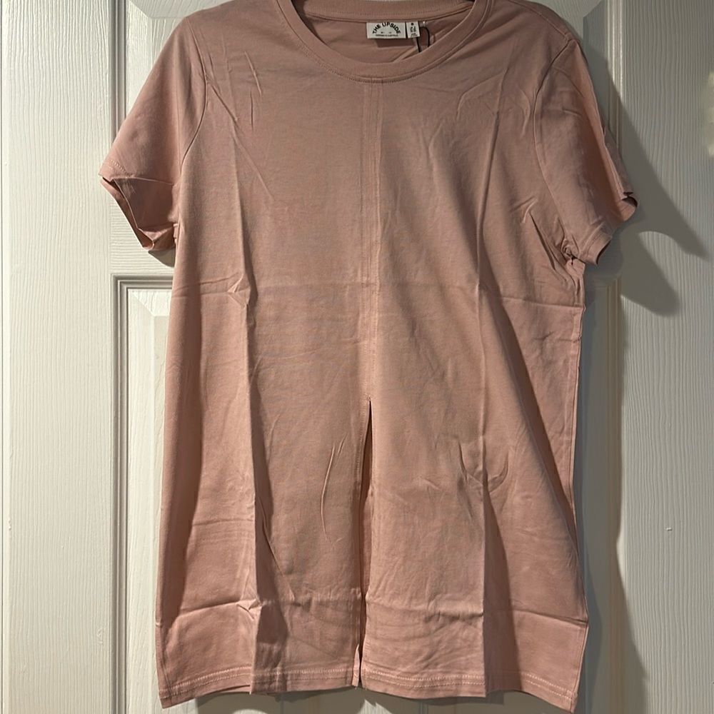 The Upside Women’s Pink Long Split or Tied T-Shirt